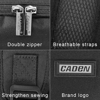 Foto 7 | Foto 7 | Mochila Para Cámara Caden D6 Professional Impermeable Negra - Venta Internacional.