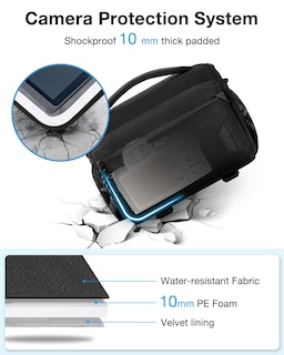Foto 2 | Foto 2 | Funda Para Cámara Bagsmart Small Para Cámaras Réflex Digitales, Réflex O Sin Espejo, Color Negro - Venta Internacional.