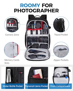 Foto 2 | Foto 2 | Mochila Bagsmart Para Cámara Réflex Digital Ampliable Con Portátil De 15,6 Pulgadas - Venta Internacional.