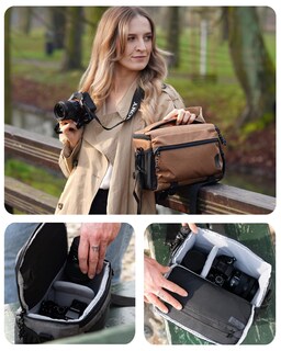Foto 6 | Foto 6 | Funda Para Cámara Bagsmart Small Para Cámaras Réflex Digitales, Réflex O Sin Espejo, Color Gris - Venta Internacional.