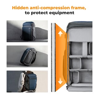 Foto 4 | Foto 4 | Mochila para Cámara K&f Concept Impermeable De 25 Litros Con Funda Para Lluvia - Venta Internacional