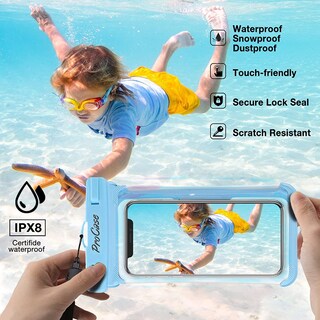 Foto 3 | Foto 3 | Funda Impermeable Para Teléfono Procase, Paquete De 2 Para Iphone Y Galaxy - Venta Internacional.