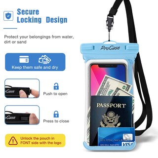 Foto 5 | Foto 5 | Funda Impermeable Para Teléfono Procase, Paquete De 2 Para Iphone Y Galaxy - Venta Internacional.