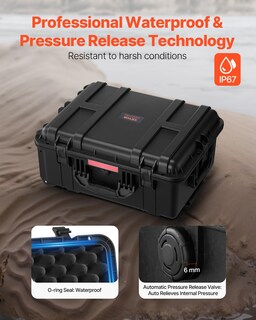Foto 4 | Foto 4 | Funda Rígida Resistente A La Intemperie Vevor Con Ruedas Y Asas (57 X 45 X 28 Cm) - Venta Internacional.