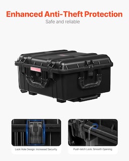 Foto 5 | Foto 5 | Funda Rígida Resistente A La Intemperie Vevor Con Ruedas Y Asas (57 X 45 X 28 Cm) - Venta Internacional.