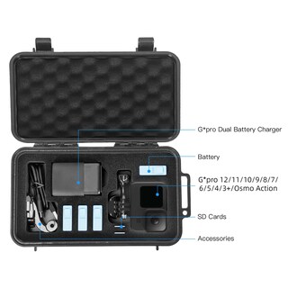 Foto 2 | Foto 2 | Funda Rígida Impermeable Smatree Para Gopro 12/11/10/9/8/7/6/5 Negra - Venta Internacional.