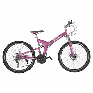 Foto 1 | Foto 1 | Bicicleta de Montaña Centurfit mkz-bicplemo26ro color Rosa Plegable R26 Freno de Disco 21 Vel