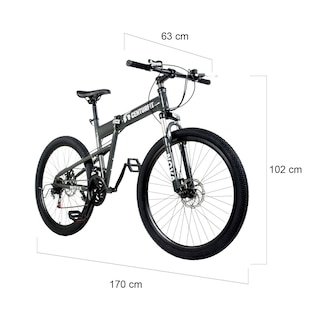 Foto 3 | Foto 3 | Bicicleta Plegable de Montaña Centurfit color Blanco R26 21 Velocidades