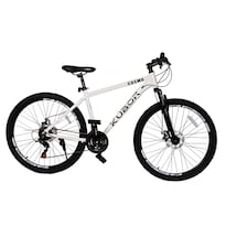 Bicicleta MTB Cosmo R26 Aluminio 21v Shimano Rines Aluminio Frenos Disco Blanca
