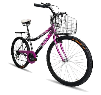 Foto 2 | Foto 2 | Bicicleta Black Panther Lady África Rodada 24 Equipada 6 Velocidades Morado