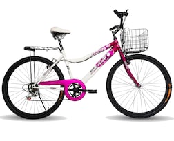 Bicicleta Black Panther Lady África Rodada 24 Equipada 6 Velocidades Rosa
