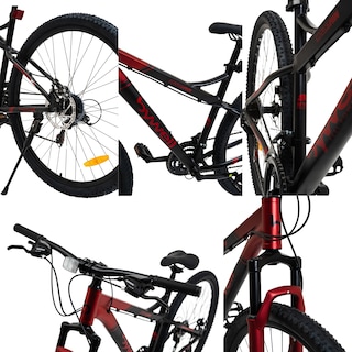 Foto 7 | Foto 7 | Bicicleta de Montaña Bywell Shimano Velocidad 21 Rodada 29 Rojo y Negro