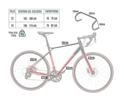 Foto 3 | Foto 3 | Bicicleta GRAVEL ARMSTRONG color Rojo de Ruta 52