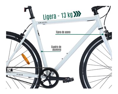 Foto 4 | Foto 4 | Bicicleta Fixie L Blanca