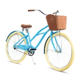 Bicicleta Urbana para Mujer Turbo Malibu Retro Vintage R26 color Azul Aqua