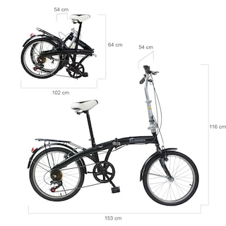 Foto 4 | Foto 4 | Bicicleta Plegable Retro Vintage R20 Vbrake Negra