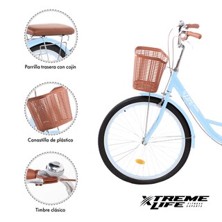 Foto 3 | Foto 3 | Bicicleta Urbana Vintage Xtreme Life R26 color Azul