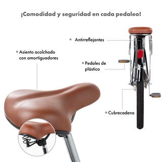 Foto 3 | Foto 3 | Bicicleta Urbana R26 Vintage Con Canastilla Retro Clásica
