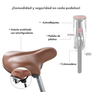 Foto 3 | Foto 3 | Bicicleta Urbana R26 Vintage Con Canastilla Retro Clásica