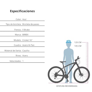 Foto 4 | Foto 4 | Bicicleta Gosa R16 Cricket Azul