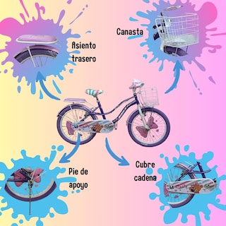 Foto 3 | Foto 3 | Bicicleta Gosa R20 Dolly C/luz Y Sonido Morada
