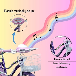Foto 4 | Foto 4 | Bicicleta Gosa R20 Dolly C/luz Y Sonido Morada