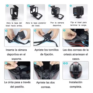 Foto 3 | Foto 3 | Base Adaptador Casco Moto Kit Lateral Base Cámara Tubo Eo Safe Imports Esi-13956 Negro