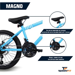 Foto 3 | Foto 3 | Bicicleta Infantil Terrafit Magno R20 Acero Inoxidable 21V color Azul