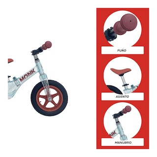 Foto 4 | Foto 4 | Bicicleta Infantil Balance Monk R12 Rojo