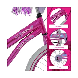 Foto 3 | Foto 3 | Bicicleta Infantil Monk Shaini Rodada 20 Para Niñas