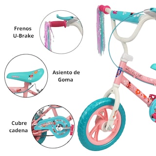 Foto 2 | Foto 2 | Bicicleta Infantil Niñas R12 Ruedas Auxiliares Goma Unibike -ohlala