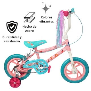 Foto 4 | Foto 4 | Bicicleta Infantil Niñas R12 Ruedas Auxiliares Goma Unibike -ohlala