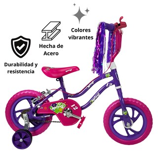 Foto 4 | Foto 4 | Bicicleta Infantil Niñas R12 Ruedas Auxiliares Goma Unibike - Spring