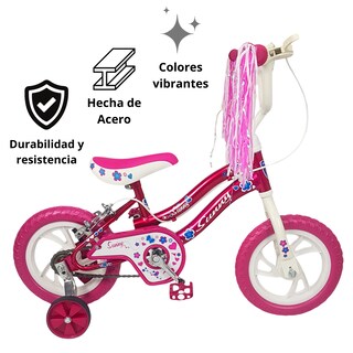 Foto 4 | Foto 4 | Bicicleta Infantil Niñas R12 Ruedas Auxiliares Goma Unibike - Sunny