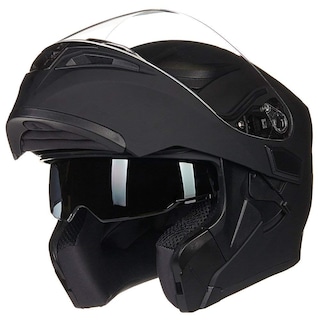 Foto 2 | Foto 2 | Casco De Moto Ilm 902ls Con Doble Visera Led, Abatible, Negro Mate - Venta Internacional.