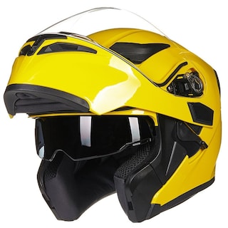 Foto 1 | Foto 1 | Casco De Moto Ilm 902 Con Doble Visera Plegable, Modular, Dot, Amarillo - Venta Internacional.