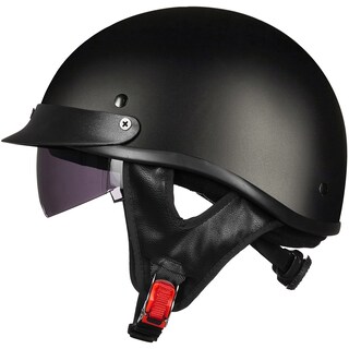 Foto 1 | Foto 1 | Medio Casco De Moto Ilm 205v, Visor Solar De Cara Abierta Aprobado Por El Dot - Venta Internacional.