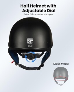 Foto 3 | Foto 3 | Medio Casco De Moto Ilm 205v, Visor Solar De Cara Abierta Aprobado Por El Dot - Venta Internacional.