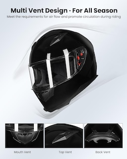 Foto 3 | Foto 3 | Casco De Moto Ilm Integral Con Bufanda De Invierno Dot - Venta Internacional.