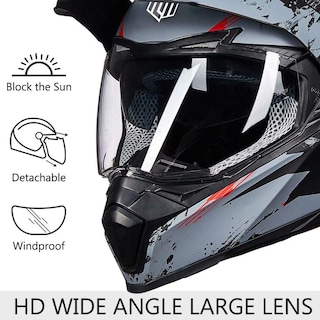 Foto 4 | Foto 4 | Casco Ilm Para Moto Todoterreno, Dual Sport, Integral, 606v - Venta Internacional.