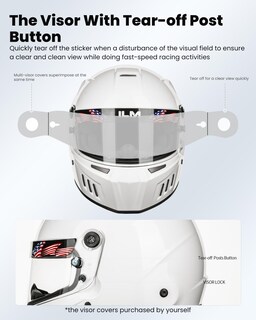 Foto 5 | Foto 5 | Casco De Carreras De Autos Ilm Snell Sa2020 Aprobado En Fibra De Vidrio 890 - Venta Internacional.