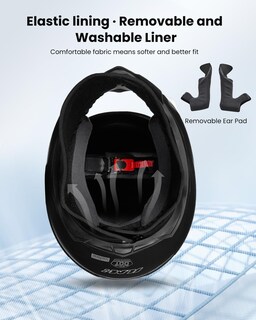 Foto 4 | Foto 4 | Casco De Moto Ilm Integral Con Bufanda De Invierno Dot - Venta Internacional.