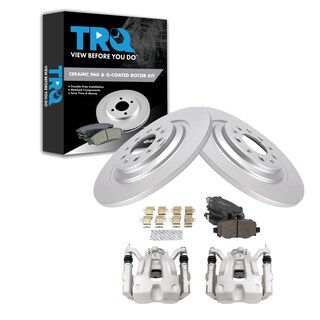 Foto 1 | Foto 1 | Kit De Pastillas De Freno Y Rotor Trq Para Jeep Cherokee Trasero De Cerámica Con Revestimiento En G - Venta Internacional.