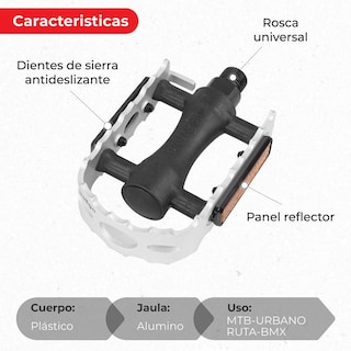 Foto 3 | Foto 3 | Pedal para Bicicleta de Montaña Genérico Lu-c3s 9/16 Aluminio color Plata