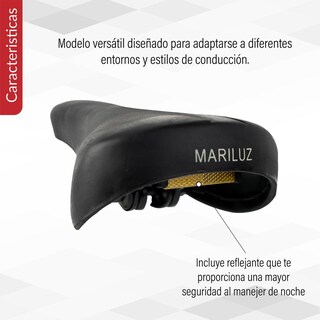 Foto 4 | Foto 4 | Asiento para Bicicleta Mariluz Mtb Reflejante Sl-1093 color Negro