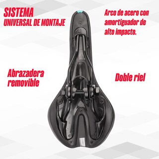 Foto 5 | Foto 5 | Asiento Para Bicicleta Mtb Negro Verde Wl-3129 Mariluz