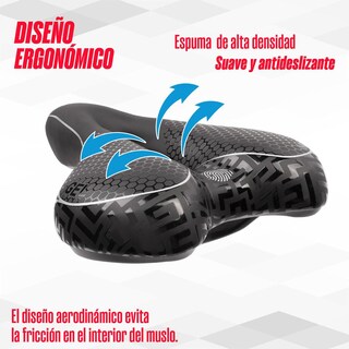 Foto 4 | Foto 4 | Asiento para Bicicleta de Montaña Mariluz 1090-1fm Antiprostático 275 x 160 mm Negro