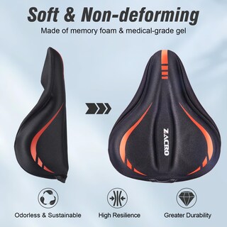 Foto 5 | Foto 5 | Cojín De Asiento De Bicicleta Zacro Acolchado En Gel Para Hombres Y Mujeres - Venta Internacional.
