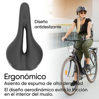 Foto 4 | Foto 4 | Asiento Para Bicicleta 270 X 150mm Antiprostatico Negro Tl-2006 Teide