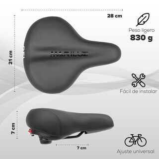 Foto 2 | Foto 2 | Asiento para Bicicleta Mariluz Antiprostático Base de Gel y Lámpara Portátil